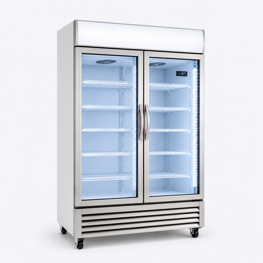 2 Door Display Freezer - Refurbished